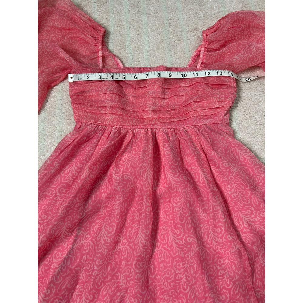 Abercrombie & Fitch Emerson Smocked Mini Dress Flutter Sleeves Size Small Event - Picture 5 of 9